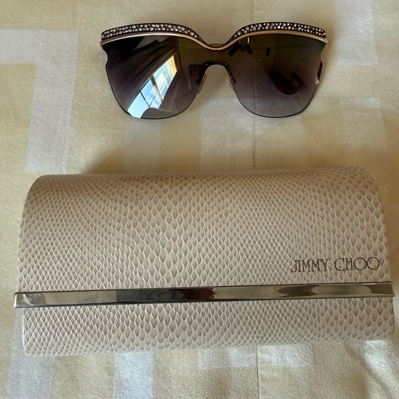 Jimmy Choo Accessories - Jimmy Choo Jezebel sunglasses with rose gold crystal embellishment